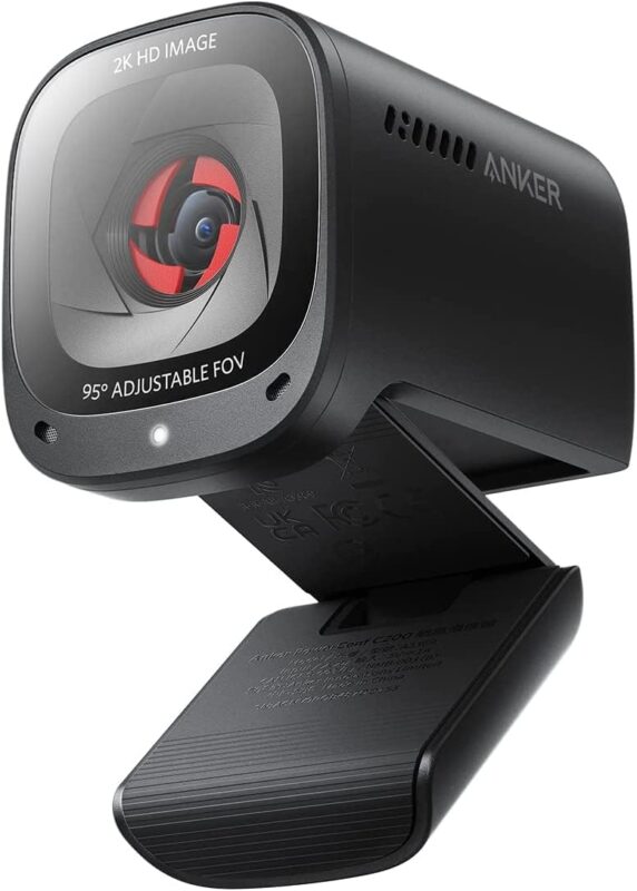 Anker PowerConf C200 2K Webcam for PC/Laptop/Mac, Computer Camera, Low-Light Correction, AI-Noise Canceling Mics, Adjustable Field of View, Built-in Privacy Cover, Stereo Mics,...