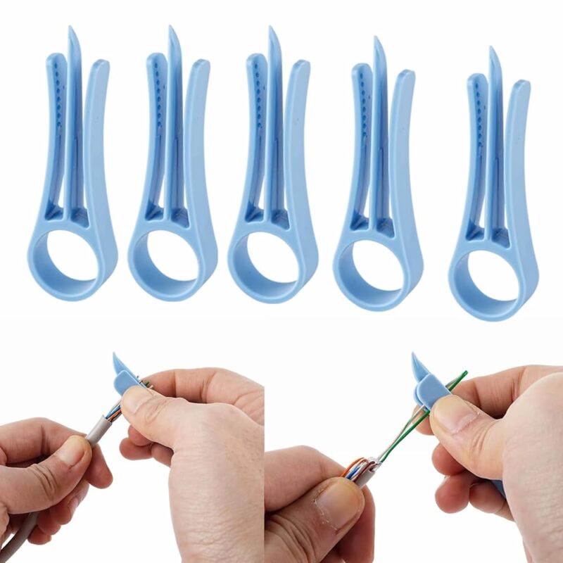 5 PCS Network Cable Untwist Tool,Wires Separator Tools, Wire Straightener Engineer Wire Straightener for CAT5/CAT5e/CAT6/CAT7 Wires Pair Separator Tools Quickly Easily Untwists...