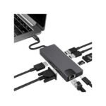 8 In 1 Extension Dock HDMI Gris