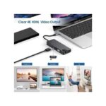 Adaptateur 8-en-1 Type-C Vers HDMI - Gris/Noir