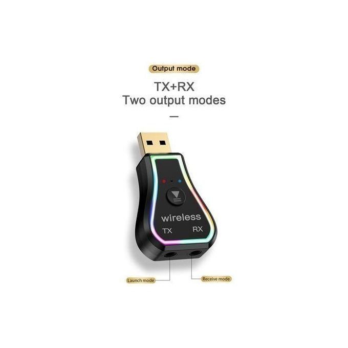 Adaptateur Bluetooth Sans Fil Pour Ordinateur De Voiture Avec Lumières Colorées