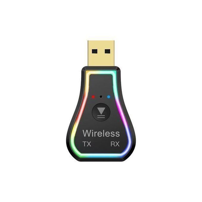 Adaptateur Bluetooth Sans Fil Pour Ordinateur De Voiture Avec Lumières Colorées