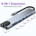 Adaptateur Hub 8-en-1 HDMI 4K,USB 3.0 DP