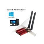 Adaptateur PCI-E Wi-Fi 6E AX210 5374Mbps, 2.4/5/6Ghz,arte Réseau WiFi