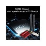 Adaptateur PCI-E Wi-Fi 6E AX210 5374Mbps, 2.4/5/6Ghz,arte Réseau WiFi