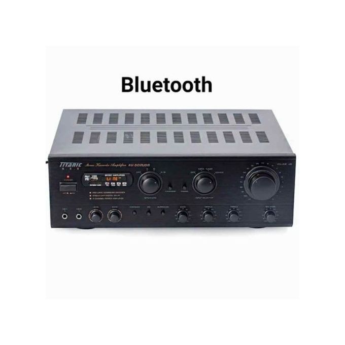 AMPLICATEUR AUDIO BLUETOOTH AVEC ENTREE USB 1000W -Noir