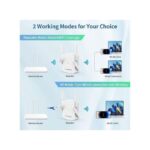 Amplificateur D'extension WiFi,Amplificateur De Signal WiFi 300 Mbps, Double Bande 2,4 GHz
