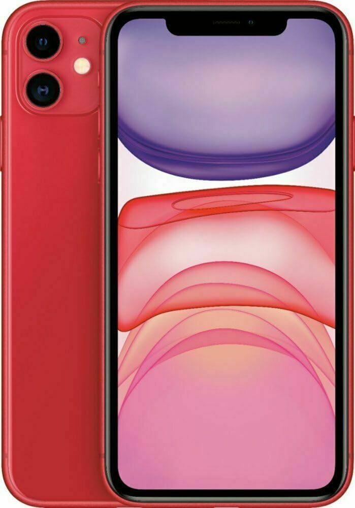 Apple iPhone 11, US Version, 64GB, Red - GSM Carriers (Renewed)