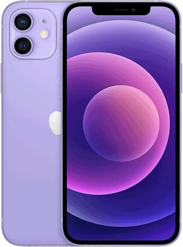 Apple iPhone 12, US Version, 64GB, Purple for AT&T (Renewed)