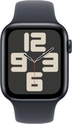 Apple Watch SE (2nd Gen) [GPS 44mm] Smartwatch with Midnight Aluminum Case with Midnight Sport Band M/L. Fitness & Sleep Tracker, Crash Detection, Heart Rate Monitor