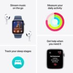Apple Watch SE (2nd Gen) [GPS 44mm] Smartwatch with Midnight Aluminum Case with Midnight Sport Band M/L. Fitness & Sleep Tracker, Crash Detection, Heart Rate Monitor