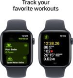 Apple Watch SE (2nd Gen) [GPS 44mm] Smartwatch with Midnight Aluminum Case with Midnight Sport Band M/L. Fitness & Sleep Tracker, Crash Detection, Heart Rate Monitor