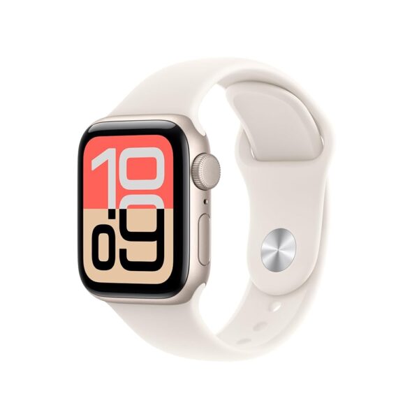Apple Watch SE 3 [GPS 40mm] Smartwatch with Starlight Aluminum Case with Starlight Sport Band - S/M. Fitness and Sleep Trackers, Heart Rate Monitor, Always-On Display, Water...