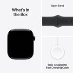 Apple Watch Series 10 [GPS 46mm] with Jet Black Aluminium Case with Black Sport Band - M/L. Fitness Tracker, ECG App, Always-On Retina Display, Water Resistant with AppleCare+...