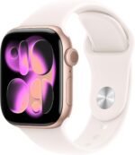 Apple Watch Series 11 [GPS 42mm] Smartwatch with Rose Gold Aluminum Case with Light Blush Sport Band - S/M. Sleep Score, Fitness Tracker, Health Monitoring, Always-On Display,...