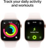 Apple Watch Series 11 [GPS 42mm] Smartwatch with Rose Gold Aluminum Case with Light Blush Sport Band - S/M. Sleep Score, Fitness Tracker, Health Monitoring, Always-On Display,...