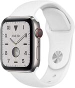 Apple Watch Series 5 (GPS, 40MM) - Gold Aluminum Case with Pink Sand Sport Band (Renewed)