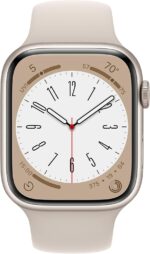 Apple Watch Series 8 (GPS, 41MM) - Starlight Aluminum Case with Starlight Sport Band M/L (Renewed Premium)