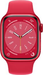 Apple Watch Series 8 [GPS + Cellular, 45mm] - Silver Aluminum Case with White Sport Band, M/L (Renewed)