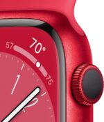 Apple Watch Series 8 [GPS + Cellular, 45mm] - Silver Aluminum Case with White Sport Band, M/L (Renewed)