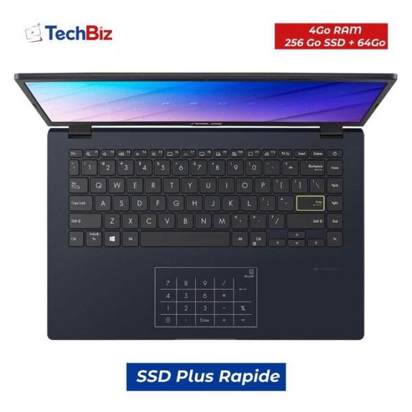 Asus Vivobook E410ka - Intel Pentium - Dual Core - 4GB RAM - 256GB SSD + 64GB SSD - Écran 14 pouces - Windows 11 - Garantie 12 mois