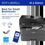 Brother DCP-L2640DW Wireless Compact Monochrome Multi-Function Laser Printer with Copy and Scan, Duplex, Mobile, Black & White | Includes Refresh Subscription Trial(1), Works...