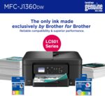 Brother Work Smart 1360 Wireless Color Inkjet All-in-One Printer with Automatic Duplex Printing and 1.8” Color Display | Includes Refresh Subscription Trial(1) (MFC-J1360DW)...