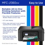 Brother Work Smart 1360 Wireless Color Inkjet All-in-One Printer with Automatic Duplex Printing and 1.8” Color Display | Includes Refresh Subscription Trial(1) (MFC-J1360DW)...
