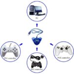 Câble adaptateur de convertisseur USB pour manette de jeu PS2, contrôleur de jeu pour Playstation 2, Avec Deux Ports Sur Console PS3