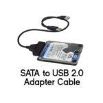 Câble USB 2.0 vers SATA, boîtier de disque dur externe de 2,5 pouces pour disques SSD, adaptateur de disque dur - Noir