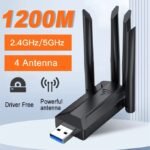 Carte Réseau Sans Fil Haute Vitesse 1200Mbps, Adaptateur WiFi 2.4G/5G, émetteur De Signal Réseau
