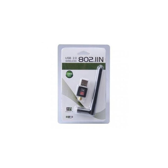 Clé USB Wifi Avec Antenne Pour Ordinateur Vitesse 300Mbps - Noir