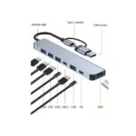 Concentrateur USB 3.0 7 En 1, Répartiteur De Type-C2.0, Adaptateur, Station D'accueil à Double Tête