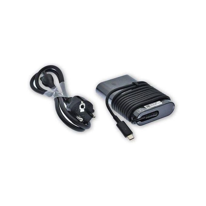 DELL CHARGEUR ORDINATEUR PORTABLE TYPE-C ( 65w ) + CABLE D'ALIMENTATION