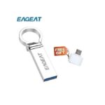 EAGEAT Clé USB 64 Go Métal OTG Micro USB Type-C