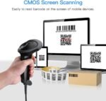 Eyoyo EYH2 Handheld USB 2D Barcode Scanner, Wired Automatic QR Code Scanner PDF417 Data Matrix Bar Code Reader with Long USB Cable for POS Mobile Payment, Convenience Store,...