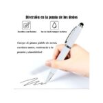 GUEETON Stylo à bille avec clé USB OTG de 128 Go, blanc, avec 4 recharges d'encre de rechange