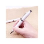 GUEETON Stylo à bille avec clé USB OTG de 128 Go, blanc, avec 4 recharges d'encre de rechange