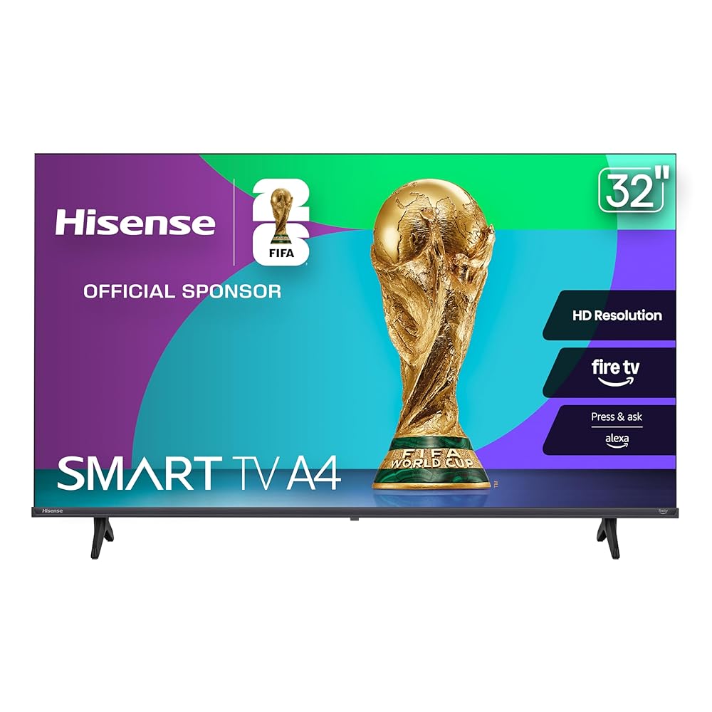 Hisense 32-Inch Class A4 Series HD Smart Fire TV (32A4HNF) - Full Array LED, HDR10, DTS Virtual: X, Slim Bezel Design, Alexa Built-in Hisense 32-Inch Class A4 Series HD Smart Fire TV (32A4HNF) - Full Array LED, HDR10, DTS Virtual: X, Slim Bezel Design, Alexa Built-in