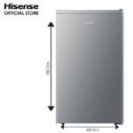 Hisense 90 Litres Single Door Refrigerator (REF 093 DR) - Silver With One Year Warranty