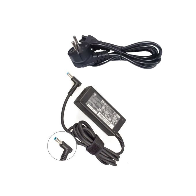 Hp Chargeur PC Bout Bleu + Câble De Chargeur.