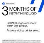 HP DeskJet 4227e Wireless All-in-One Color Inkjet Printer, Scanner, Copier, Best-for-Home, 3 Month Instant Ink Trial Included, AI-Enabled (6W7F0A)