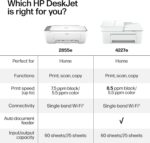HP DeskJet 4227e Wireless All-in-One Color Inkjet Printer, Scanner, Copier, Best-for-Home, 3 Month Instant Ink Trial Included, AI-Enabled (6W7F0A)