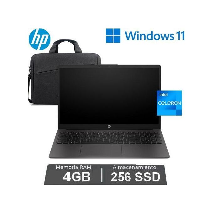 Hp - DUAL CORE - 4GB RAM / 256 GB SSD - ECRAN 15.6 " - NOIR - WINDOWS 11 - SAC OFFERT