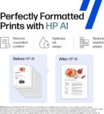 HP OfficeJet Pro 8125e Wireless All-in-One Color Inkjet Printer, Print, scan, Copy, ADF, Duplex Printing Best-for-Home Office, 3 Month Instant Ink Trial Included, AI-Enabled...