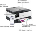 HP OfficeJet Pro 8125e Wireless All-in-One Color Inkjet Printer, Print, scan, Copy, ADF, Duplex Printing Best-for-Home Office, 3 Month Instant Ink Trial Included, AI-Enabled...