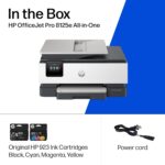 HP OfficeJet Pro 8125e Wireless All-in-One Color Inkjet Printer, Print, scan, Copy, ADF, Duplex Printing Best-for-Home Office, 3 Month Instant Ink Trial Included, AI-Enabled...
