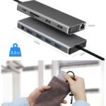 Hub USB 12 en 1 de type C vers HDTV avec 2 ports HDMI ADAPTATEUR DOCKING STATION