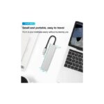 Hub - USB 3.0 - Type-C - HDMI + PD + TF +SD - 6 En 1 - Compatible HDMI 4K - Gris