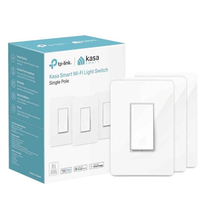 Kasa Smart Light Switch HS200P3, Single Pole, Needs Neutral Wire, 2.4GHz Wi-Fi Light Switch Compatible with Alexa and Google Home, UL Certified, No Hub Required, 3 Count -Pack...